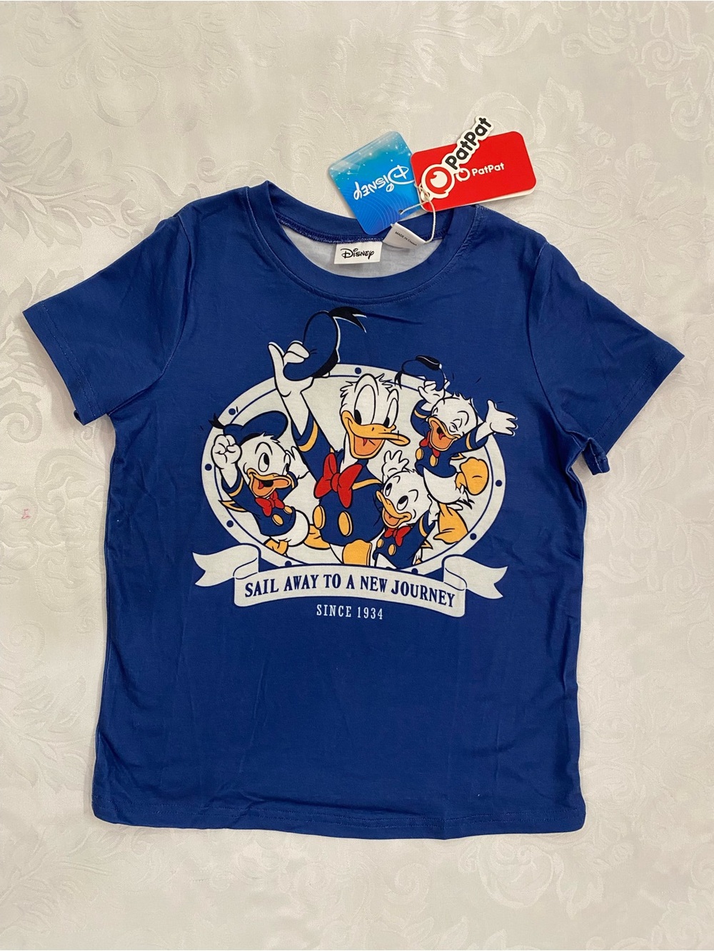 Disney Boy Navy Blue Kids Donald Duck Sail Graphic T-Shirt, Size 3-4Y, 6-7Y